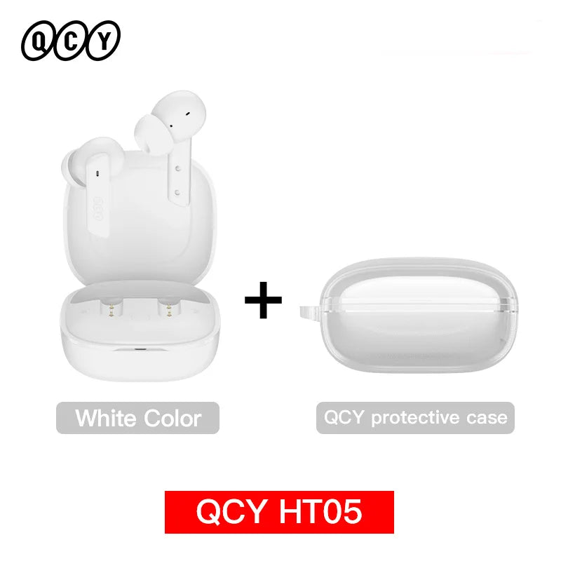 QCY™ HT05 ANC Wireless Earbuds 40dB Noise Cancelling Bluetooth 5.2 6-Mic ENC HD Call Transparency Mode TWS