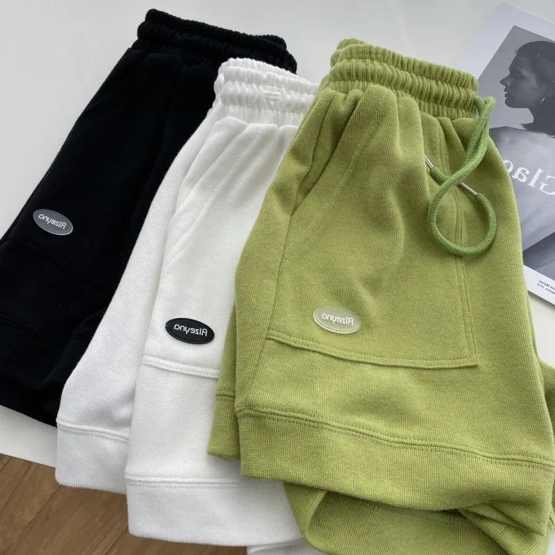 SO, CHIC™️Women's Shorts comfortable loose wide-legged drawstring A pants Slim Waist Slim fit casual home versatile sports shorts