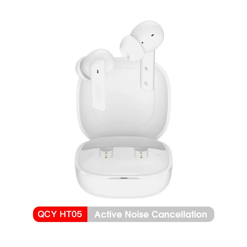 QCY™ HT05 ANC Wireless Earbuds 40dB Noise Cancelling Bluetooth 5.2 6-Mic ENC HD Call Transparency Mode TWS