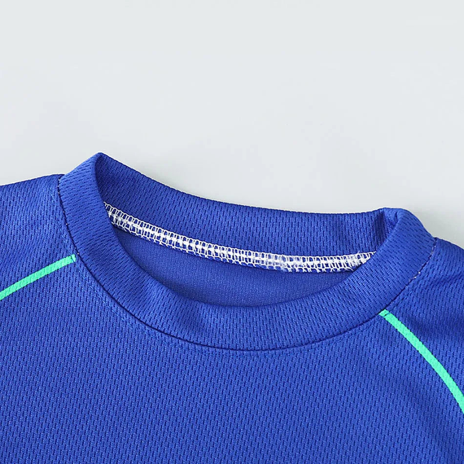 WEEGO™ Summer Collection Boys Basketball-Inspired Quick-Dry Home wear, Activity   Set Solid Color Sports Short and Sleeved Shorts Children Sets