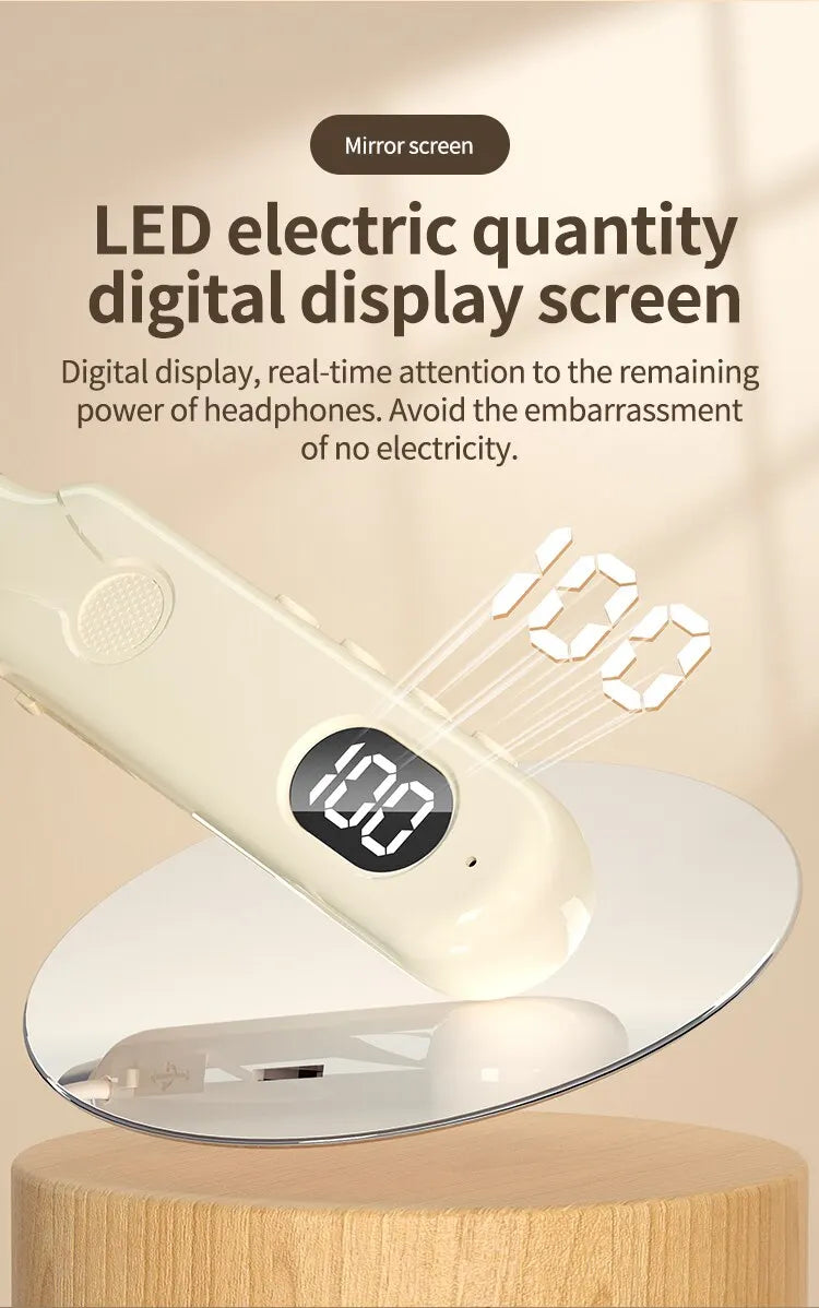 SWEET HEADPHONE SOUNDS™Neckband BT-12 Wireless Bluetooth Earphones Headphones Outdoor Sports Headset with Display Touch Control Earbuds for Music