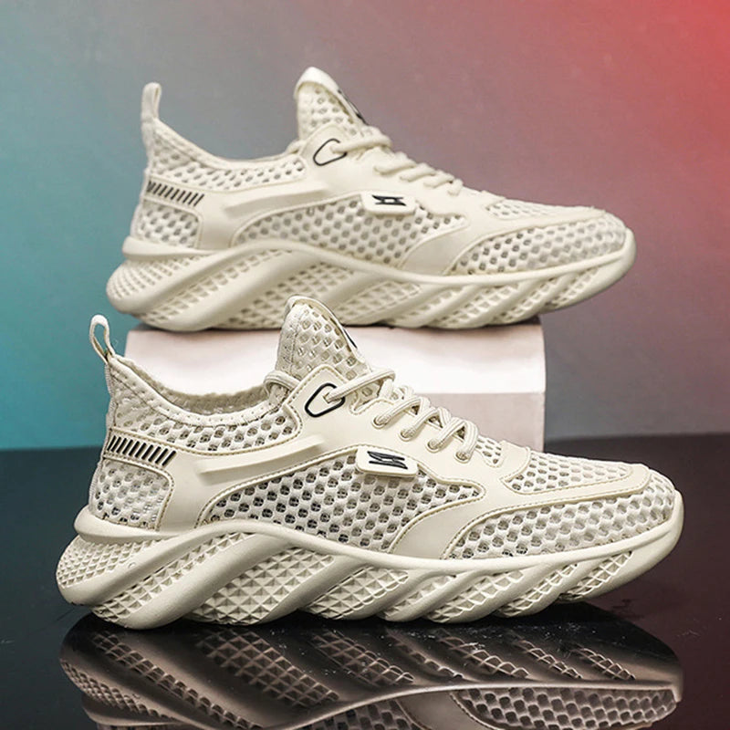 U FASHION™ NEW 2025 Outdoor Fishing Wading Shoes Summer Thin Breathable Mesh Hollowed Out Shoes for Men's Lightweight Sneakers Sports Running Shoes