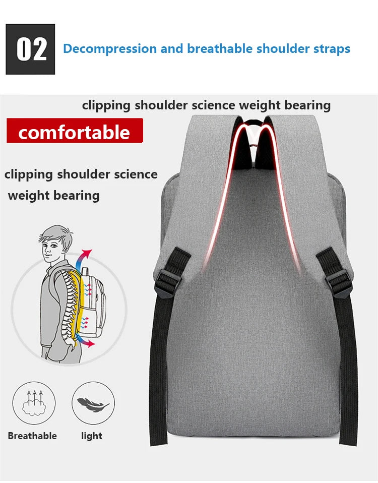 GO Gear; Waterproof Backpack Men /woman/business  USB School Backpacks 15.6 Inch Laptop Backpack Large Capacity Bagpacks for Men Back Pack Bags