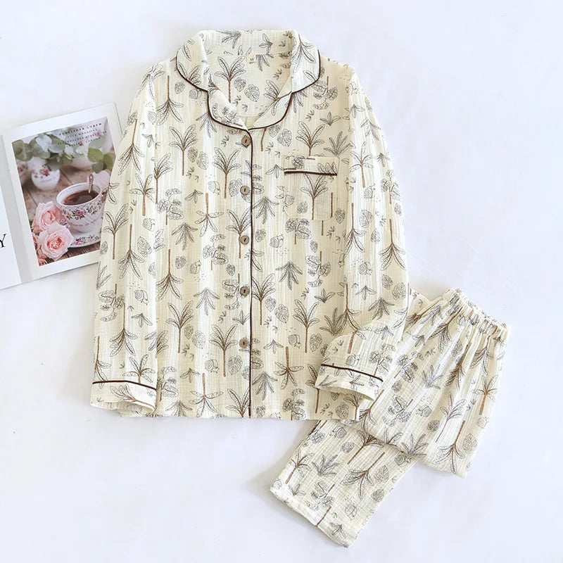 Relax in Style™️ – 100% Cotton Pajama Set for Ultimate Comfort 2025 Spring and Autumn