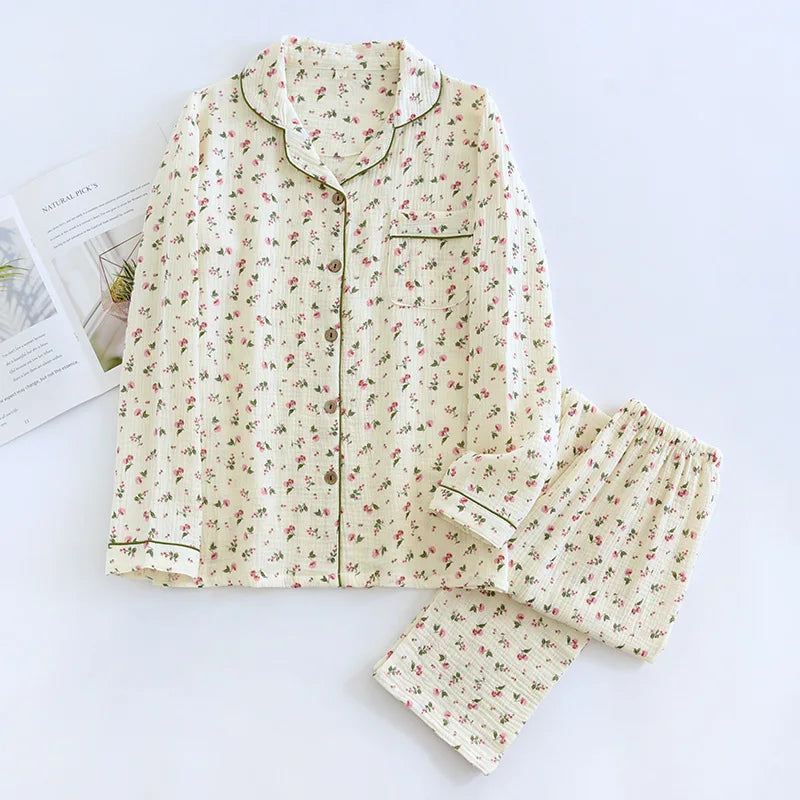 Relax in Style™️ – 100% Cotton Pajama Set for Ultimate Comfort 2025 Spring and Autumn