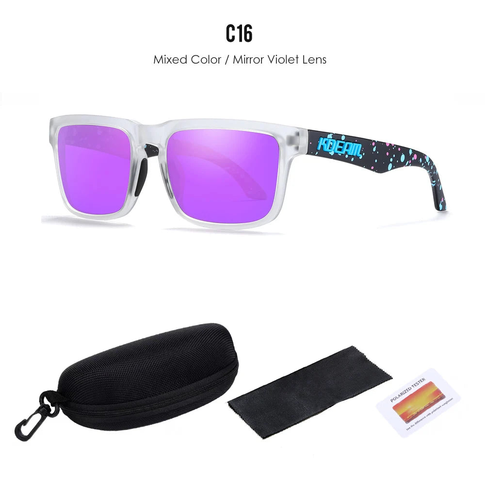 2025 KDEAM™️ Polarized Sunglasses for Men Women Fashion Unisex Brand Trendy Outdoor Eyewear for Couple Mirror red lens