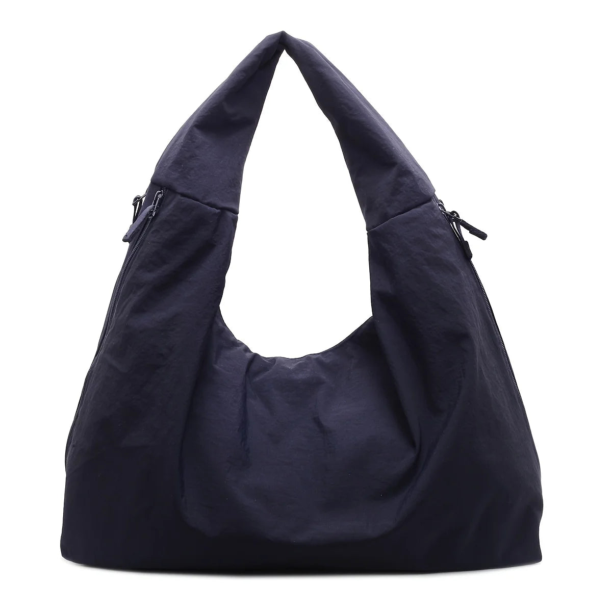 NYLOVA™ Chic Solid Color Nylon Tote Bag, Large Capacity Shoulder Bag with Multiple Zipper Pockets for College, Work & Everyday Use