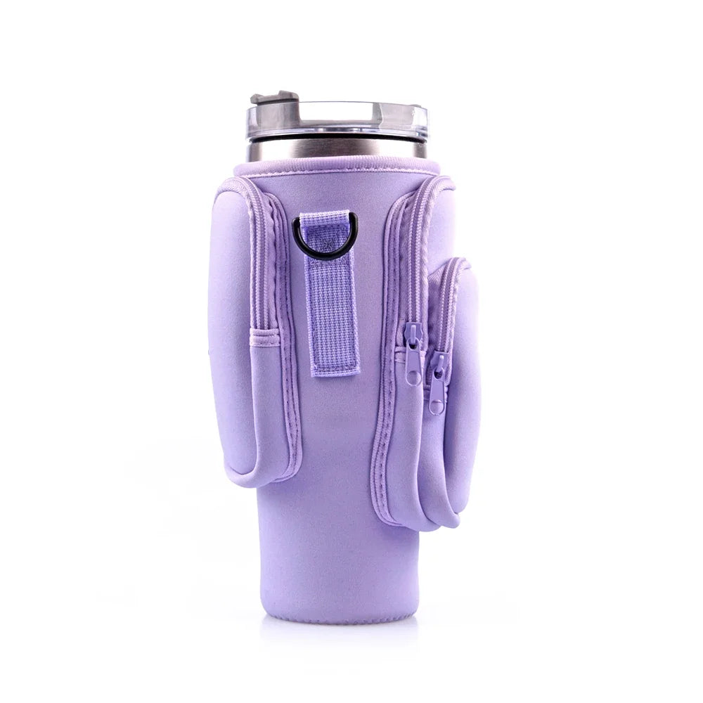 GUZZEL™ 30oz 40oz Insulated Water Bottle Cover for Stanley Cup with Pouch Adjustable Shoulder Strap Anti-fall Non-slip Washable Sleeve