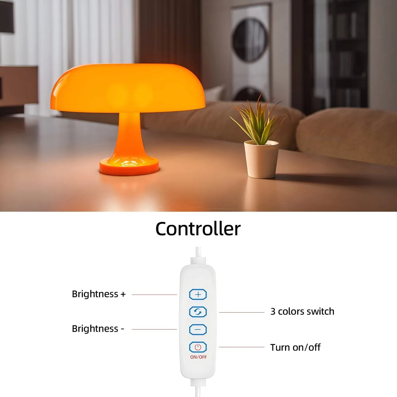 MUSHAMP™ Stunning Mushroom Table Lamp, Modern Bauhaus Art, Bedroom Bedside Table Lamp, Danish Designer Decorative Table Lamp