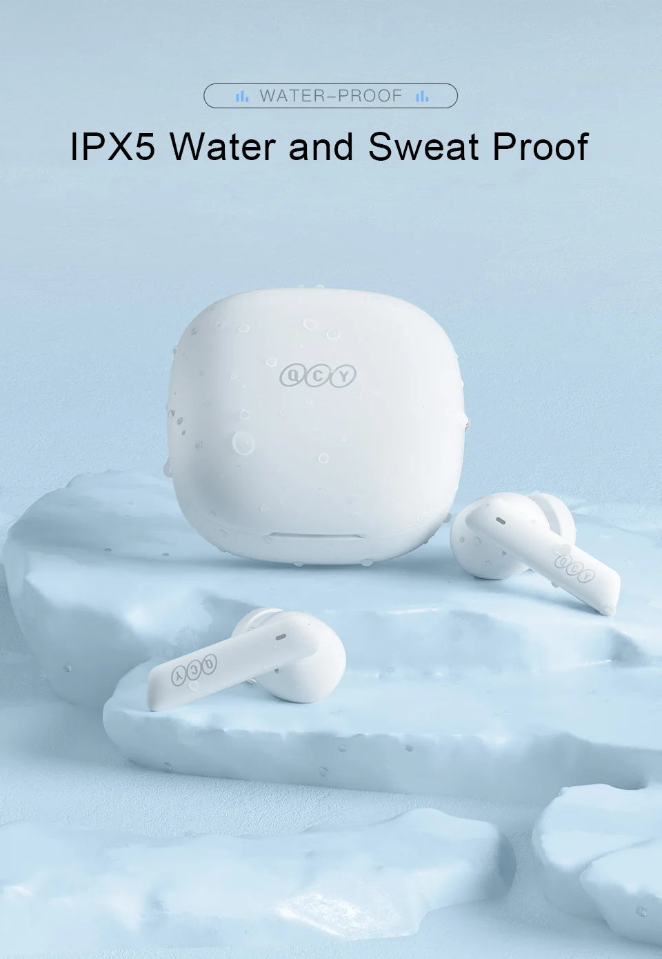 QCY™ HT05 ANC Wireless Earbuds 40dB Noise Cancelling Bluetooth 5.2 6-Mic ENC HD Call Transparency Mode TWS