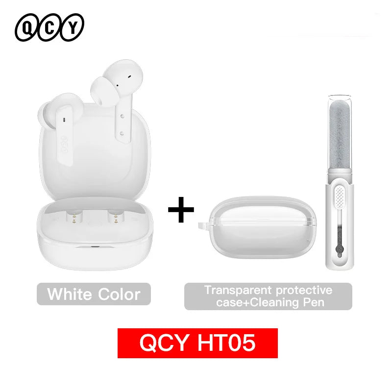 QCY™ HT05 ANC Wireless Earbuds 40dB Noise Cancelling Bluetooth 5.2 6-Mic ENC HD Call Transparency Mode TWS