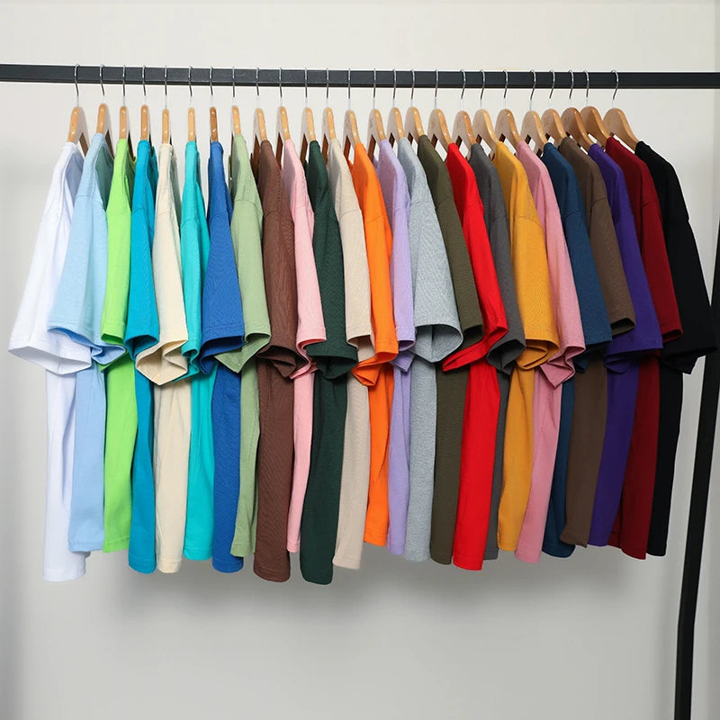 URBANEDGE™ Oversized Summer Short Sleeve Men's T Shirt New Fashion Solid Color Loose Fit O-Neck Casual Cotton Top Hip Hop Streetwear Baggy Tees Plus Size 5XL