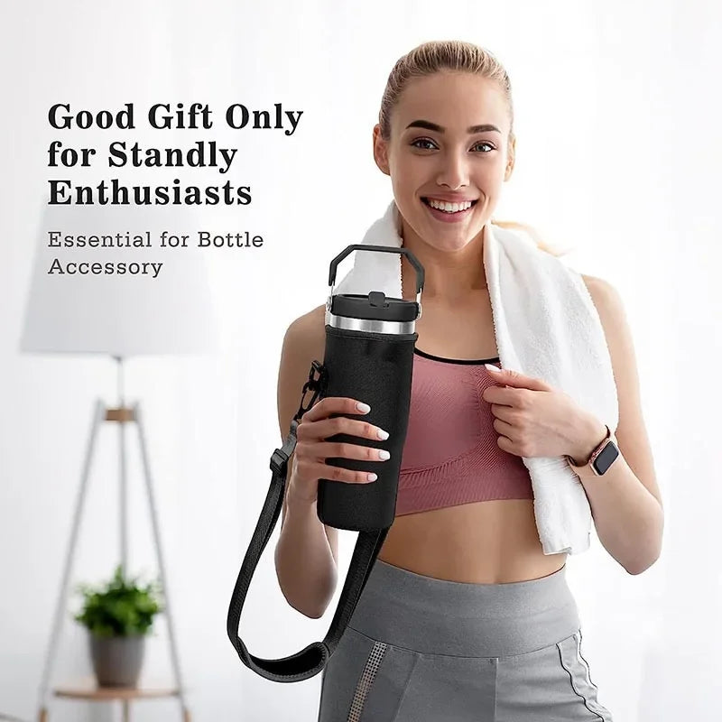 GUZZEL™ 30oz 40oz Insulated Water Bottle Cover for Stanley Cup with Pouch Adjustable Shoulder Strap Anti-fall Non-slip Washable Sleeve