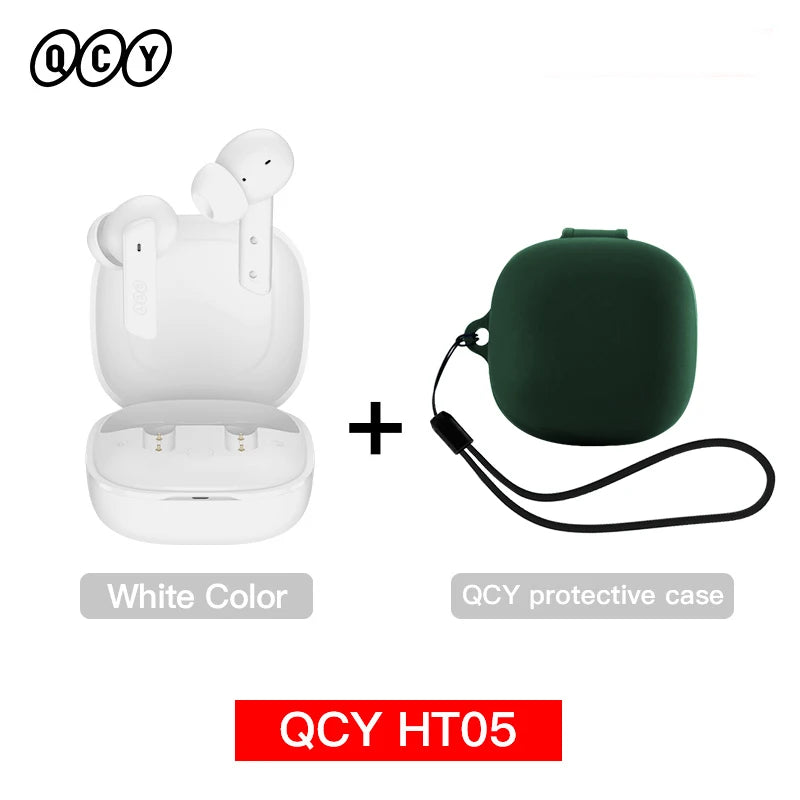 QCY™ HT05 ANC Wireless Earbuds 40dB Noise Cancelling Bluetooth 5.2 6-Mic ENC HD Call Transparency Mode TWS