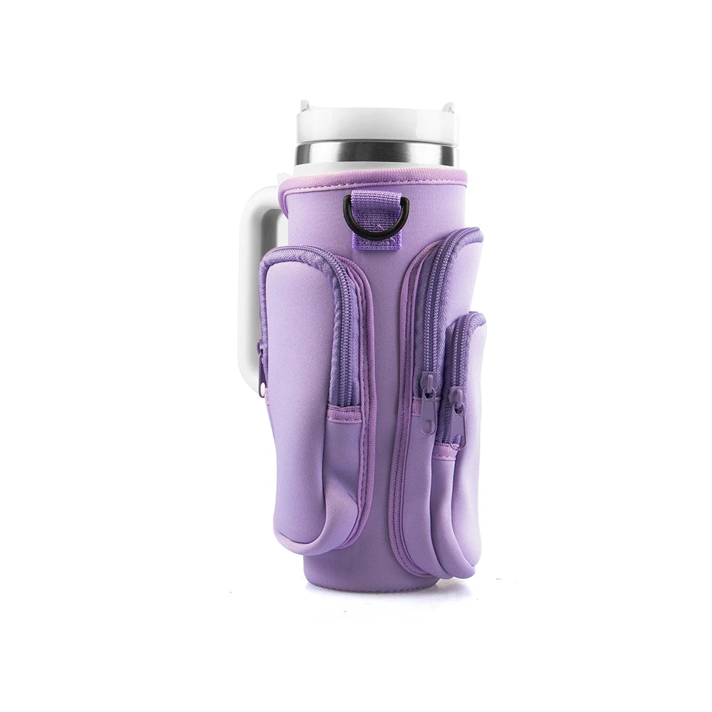 GUZZEL™ 30oz 40oz Insulated Water Bottle Cover for Stanley Cup with Pouch Adjustable Shoulder Strap Anti-fall Non-slip Washable Sleeve
