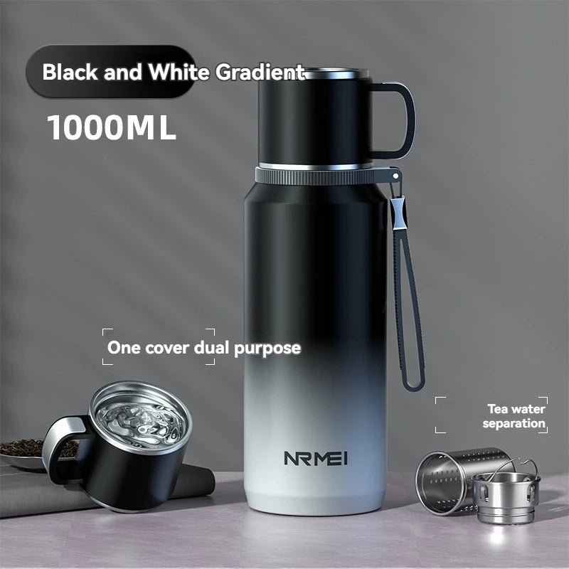 CUPGO™ |1.5L Thermos Water Bottle, Stainless Steel, Vacuum Flask, Perfect for Hot Coffee/Tea/Water, Heat Preservation Bottle, drinkware, Keeps Cold and Warm