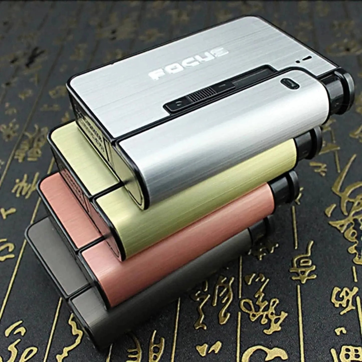 ZIPPO ™ portable automatic cigarette case metal cigarette boxes 10pcs cigarette holder case not lighter gadget for men