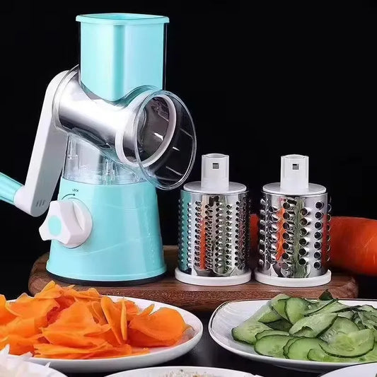 X Y Z ™ HOME   Rotary cheese Grater, Kitchen Shredder 3 in 1 Vegetable Slicer Manual Kitchen Accessories Grater for Vegetable Cutter Round Chopper Mandolin Shredder Potato Home Kitch.