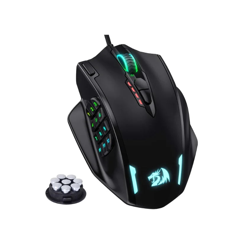 REDRAGON M908 | RGB Backlit USB Wired Gaming Mouse – 18 Programmable Buttons, 12400 DPI