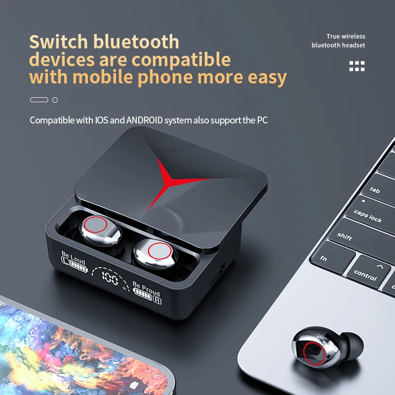EAR OF ™ Wireless Headphones Bluetooth 5.3 Touch Control Earphones Sport Earbuds HiFi Stereo
