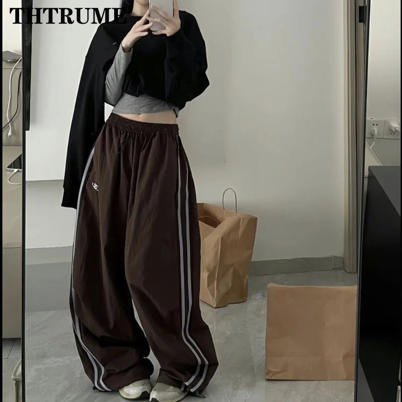 LUSTRA™ |Y2K Vintage Women Loose Drawstrings Pants, Oversized Hip Hop, Chic Fashion