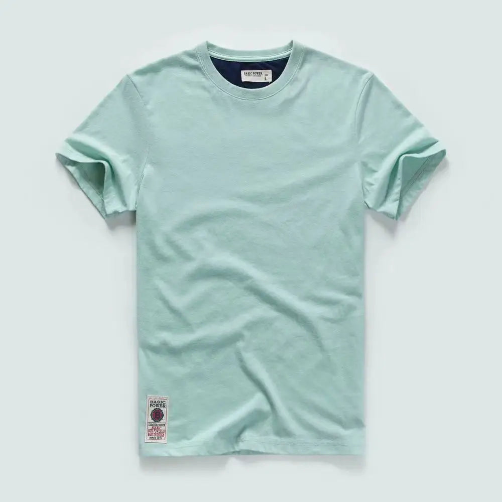 TEEDUP™️ Men's t-shirt New Summer cotton white solid t shirt men causal o-neck basic t-shirt male high quality classical tops