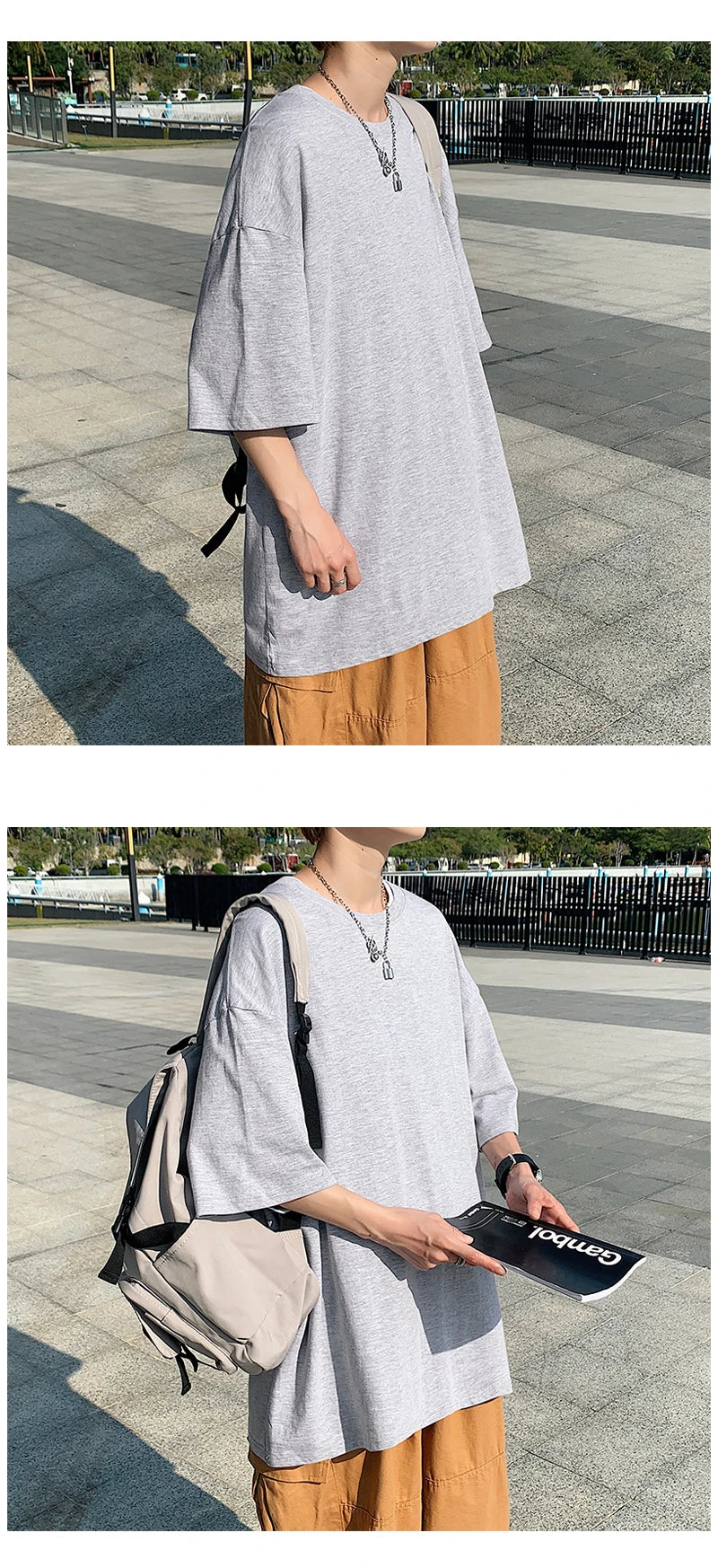 URBANEDGE™ Oversized Summer Short Sleeve Men's T Shirt New Fashion Solid Color Loose Fit O-Neck Casual Cotton Top Hip Hop Streetwear Baggy Tees Plus Size 5XL