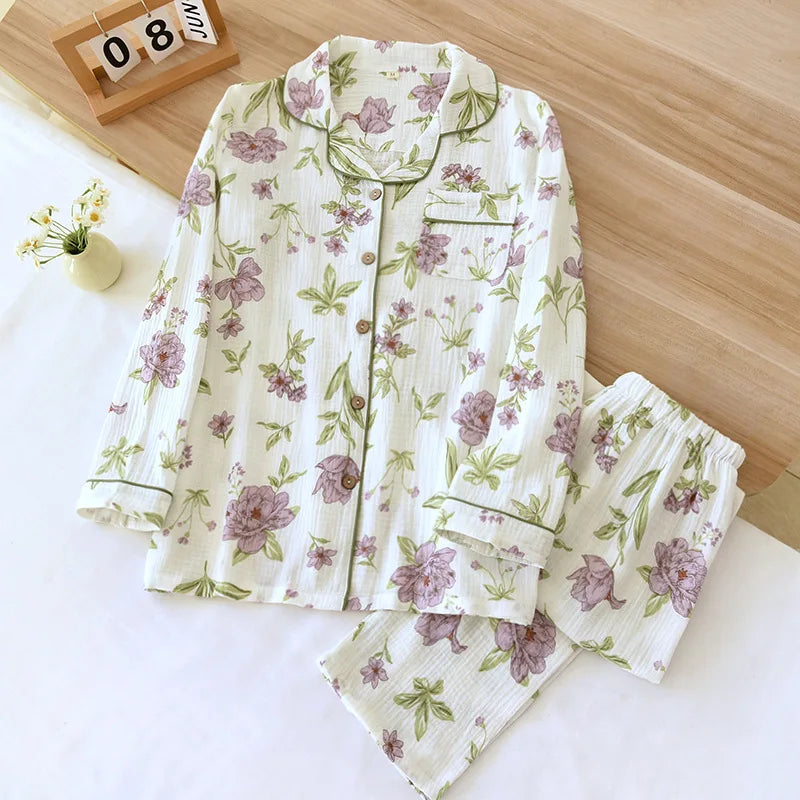 Relax in Style™️ – 100% Cotton Pajama Set for Ultimate Comfort 2025 Spring and Autumn