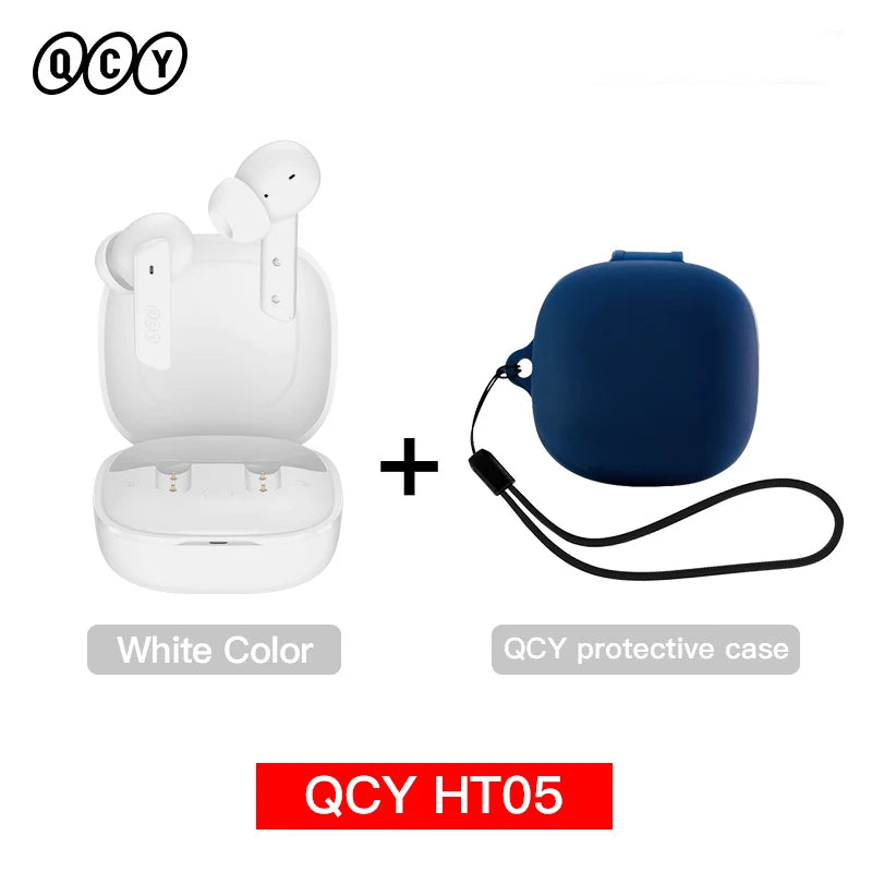 QCY™ HT05 ANC Wireless Earbuds 40dB Noise Cancelling Bluetooth 5.2 6-Mic ENC HD Call Transparency Mode TWS
