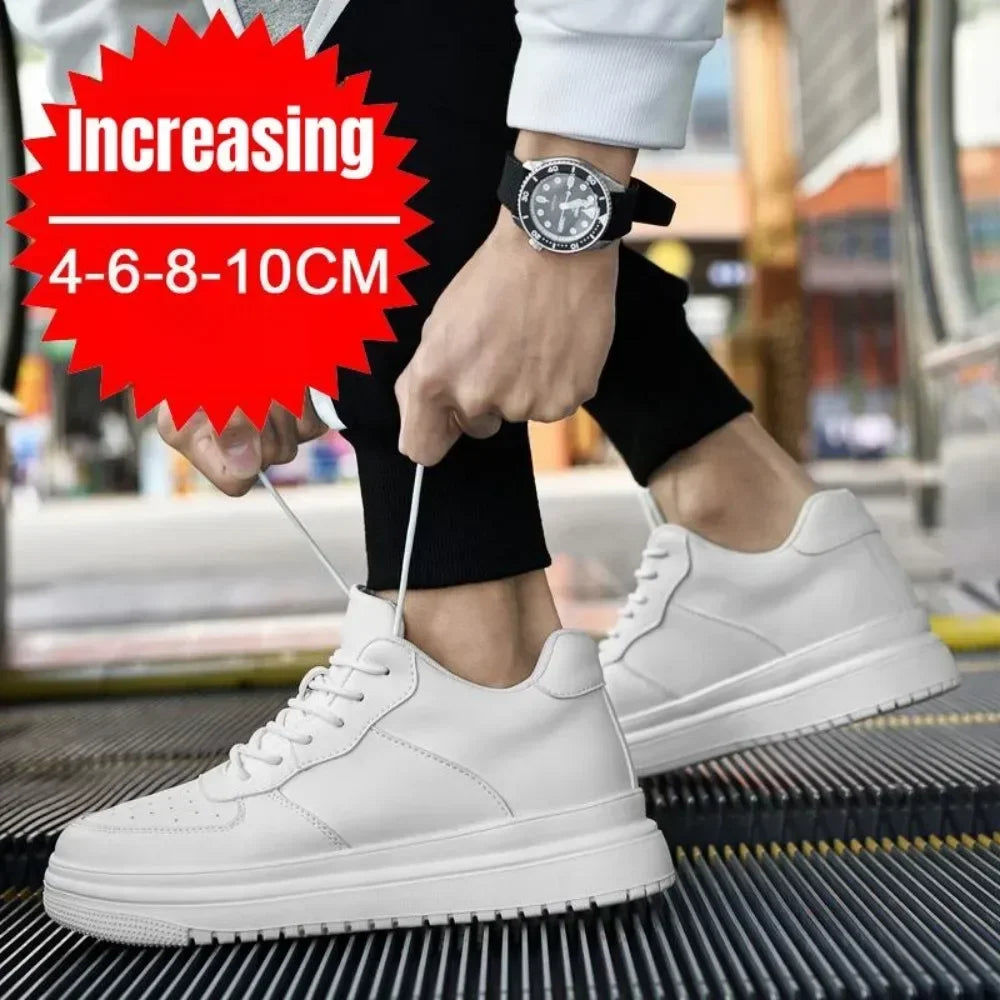 SHOIGHT™ | NEW Height Increasing Shoes for Men, 10cm, Invisible White Elevator Sneakers Perfect if You're Trying to Increase in Height