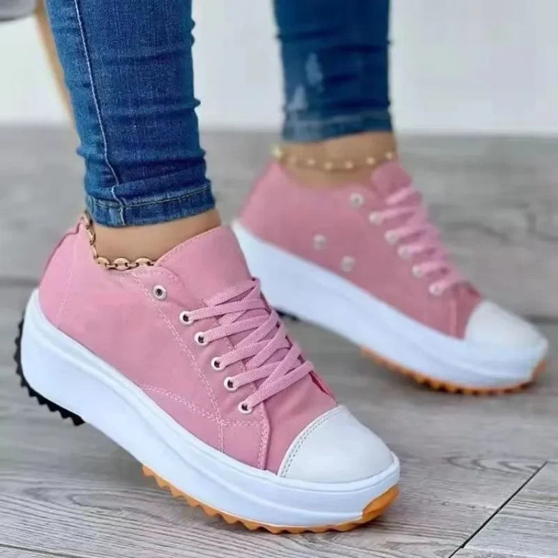 SIREN SHOES™ |2024 Women's Casual Shoes Used Year-Round, Canvas Solid Color, Low Top Perfect for Any Occasion