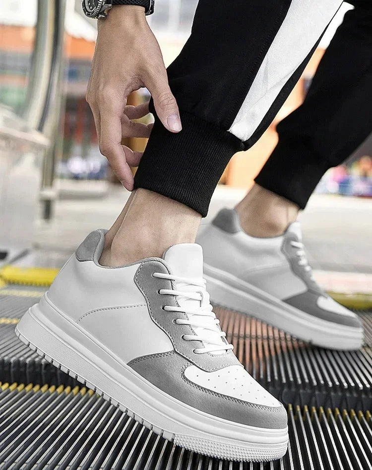 SHOIGHT™ | NEW Height Increasing Shoes for Men, 10cm, Invisible White Elevator Sneakers Perfect if You're Trying to Increase in Height