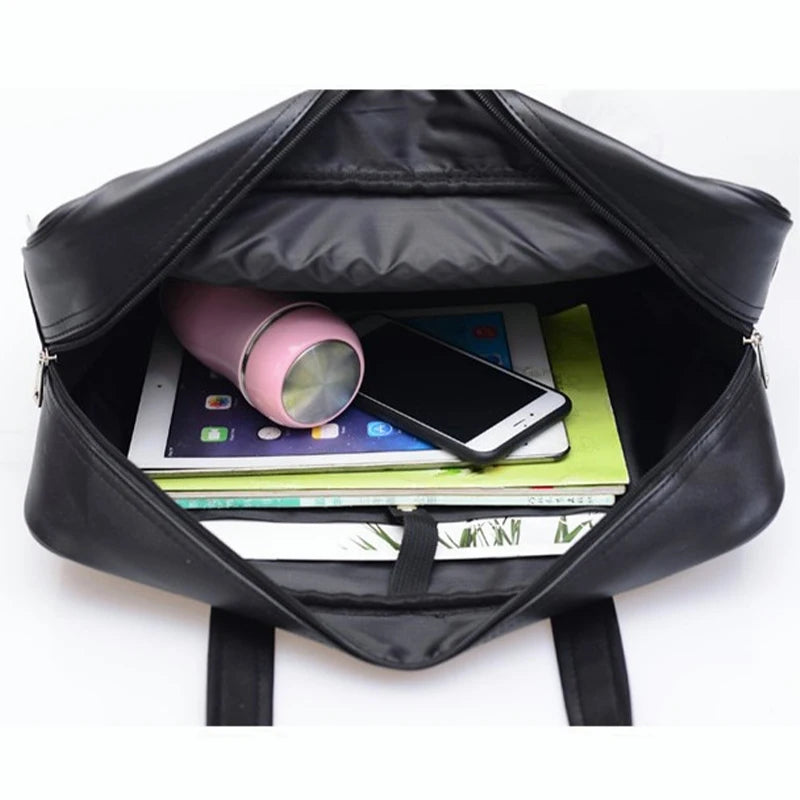 STUDENT JK™ | Waterproof PU Leather Shoulder & Backpack – Unisex Uniform Bag for School, Work & Official Documents