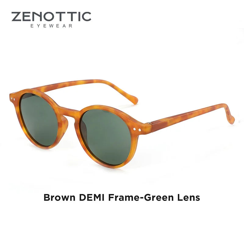 ZENOTTIC ™️ (S Size) Retro Circular Polarized Sunglasses 2025 Men/ Women Vintage Small Round Sunglasses UV400 Goggles Shades