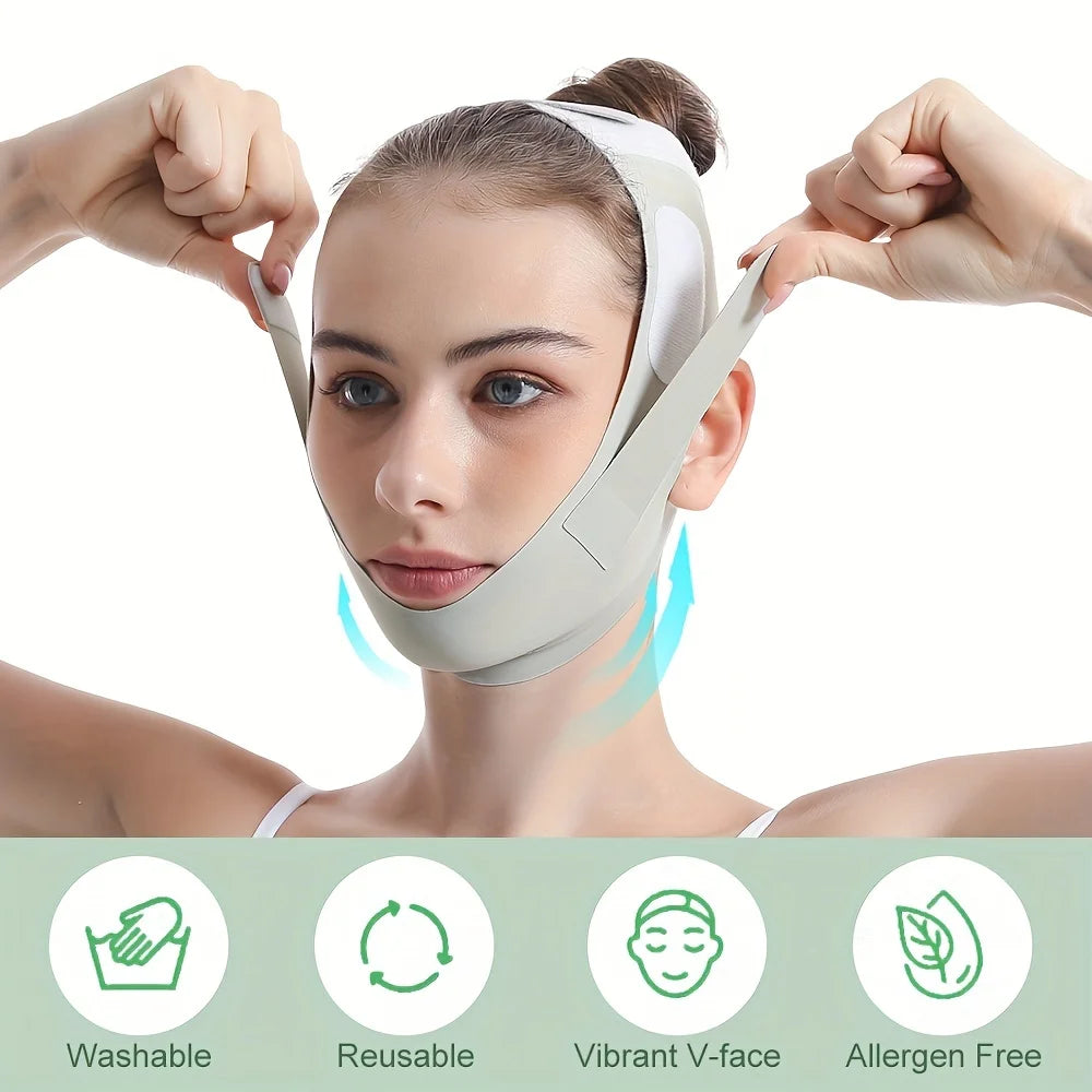 NEST ™️ Reusable Face Slimming Bandage V Line Face Shaper Women Chin Cheek Lift Up Belt Facial Massage Strap Face Skin Care Beauty Tools