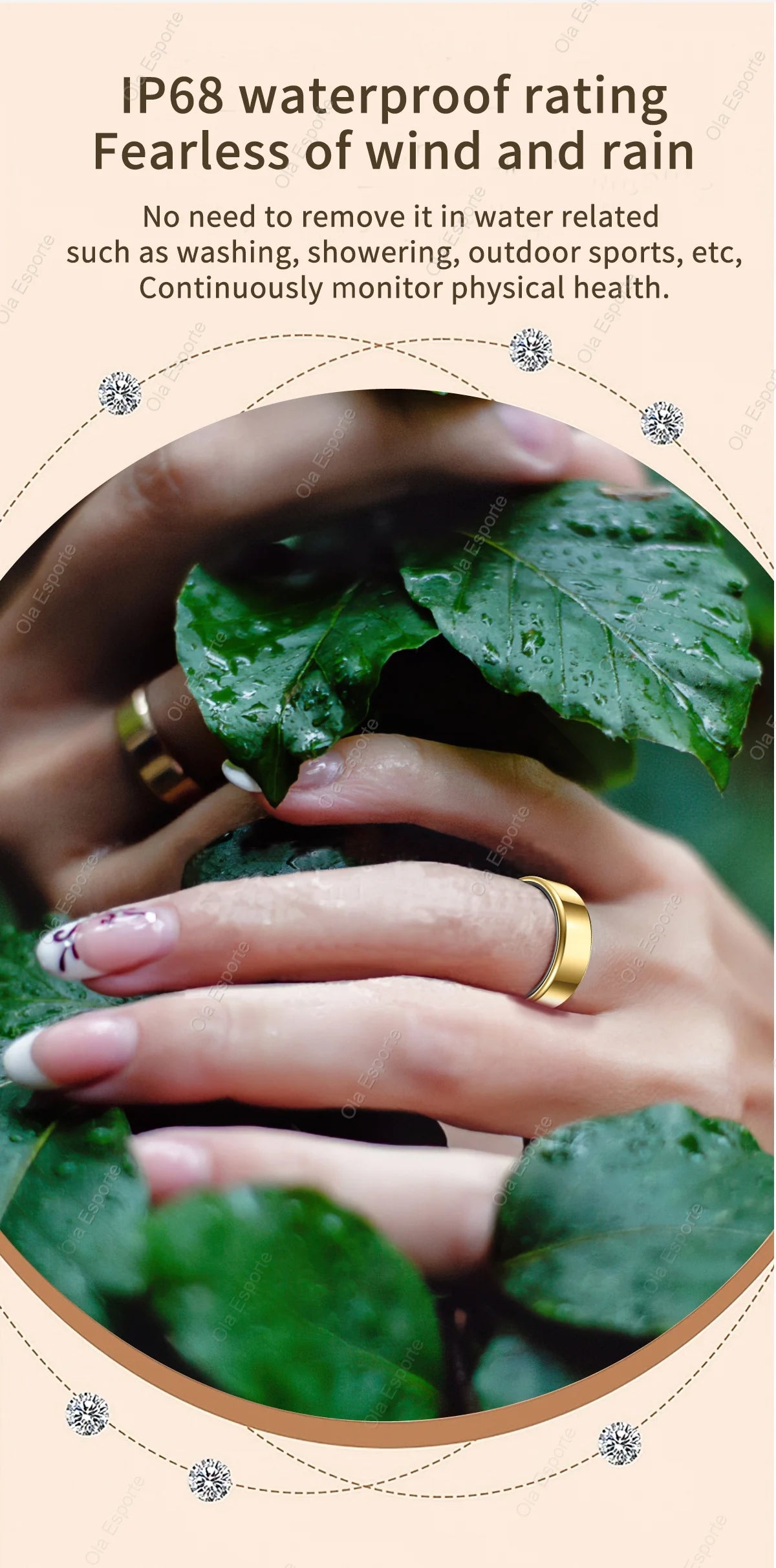 XIAOMI™ | 2025 New Smart Ring for Men and Women, Heart Rate and Blood Oxygen Monitor Smart Ring IP68 & 5ATM, Waterproof, Includes Multi-sport Mode
