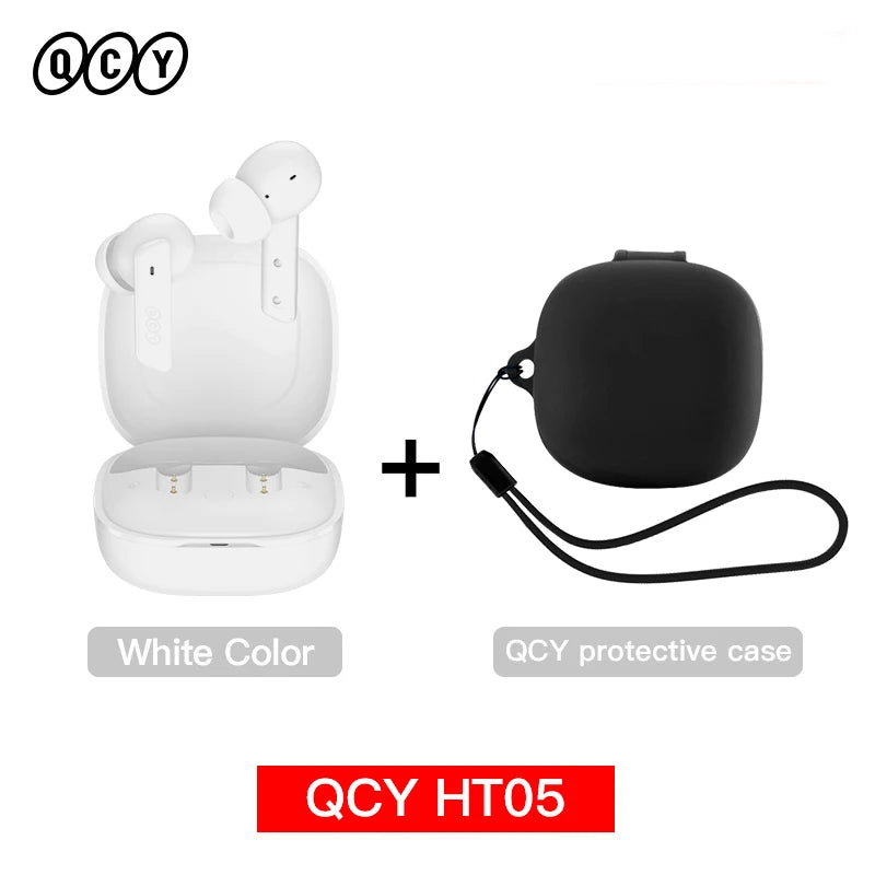 QCY™ HT05 ANC Wireless Earbuds 40dB Noise Cancelling Bluetooth 5.2 6-Mic ENC HD Call Transparency Mode TWS
