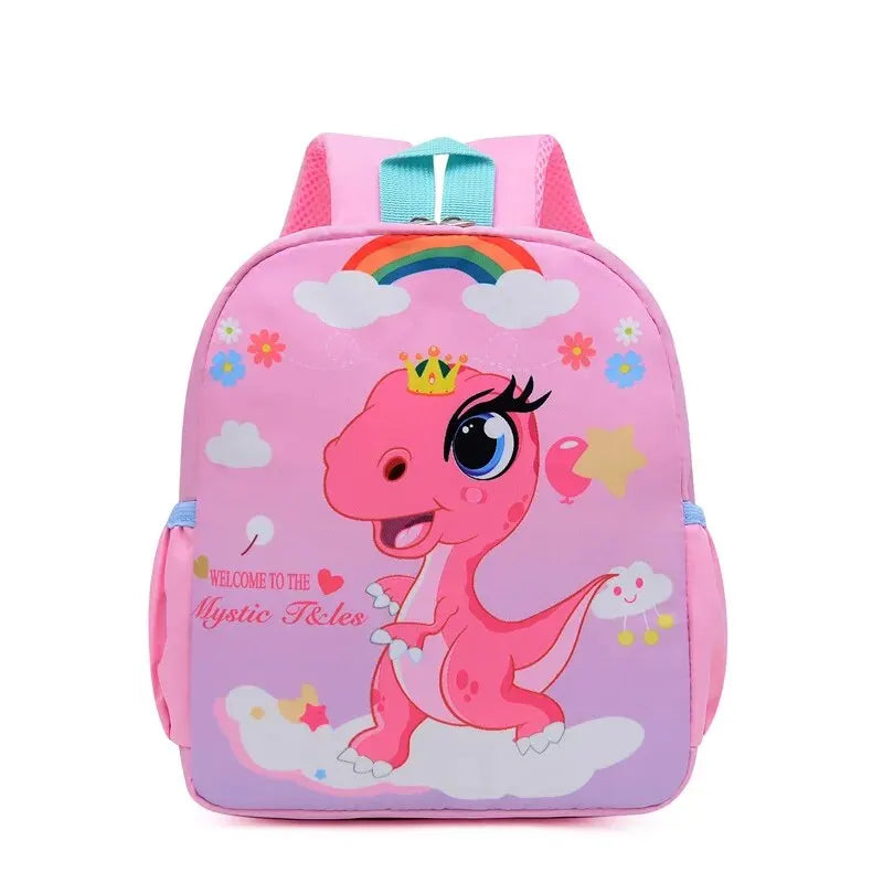 Cartoon ™ Cute Dinosaur/Mermaid Printed Schoolbags Trendy Waterproof Kindergarten Primary School Bookbag Student Backpack