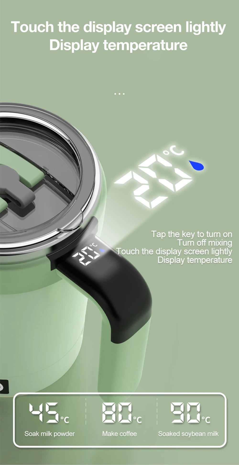 HUG IN A MUG™ |Automatic Stirring Cup, Rechargeable, Magnetic Mixer, Stainless Steel Coffee Mug