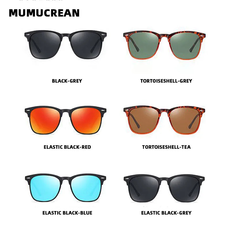 MIRO™ New Polarized Sunglasses, Classic Retro Men Sunglasses, Outdoor Sunglasses, UV400 Plastic Square Trending Shades Eyewear