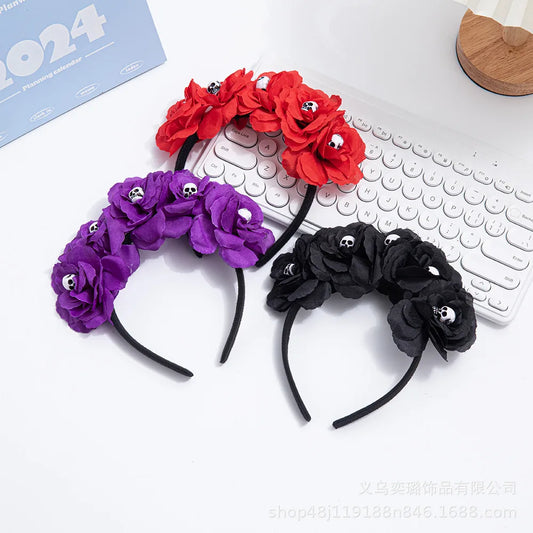 Halloween Flower Skull Hairband headbands