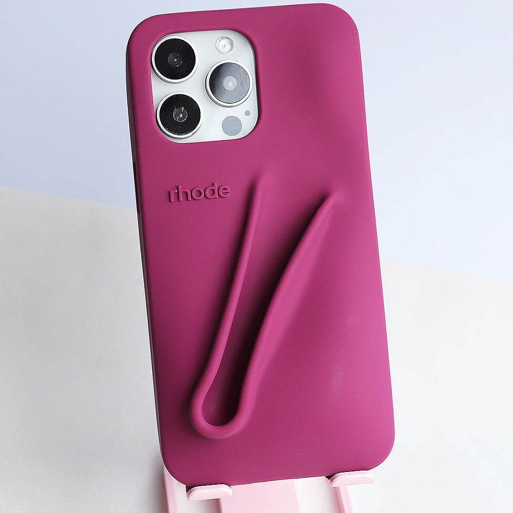 TWONIX ™ Original Quality Rhode DIY Lipstick Lip Gloss Holder Phone Cute Case for iPhone 16 Pro Max 15 14 13 Lip Balm Soft Silicone Cover,