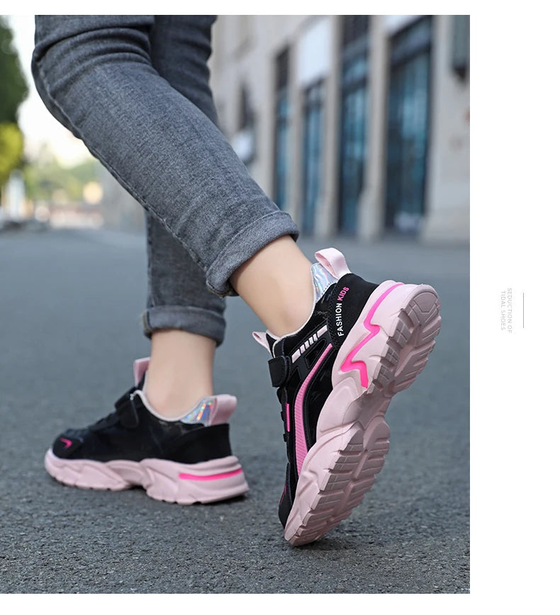RIGHT STEPS™️ Kids Casual Boys/GIRLS Shoes Soft Sole Kids Shoes Non-Slip Sneakers Shoes Outdoor Student's Children Pink Girls Sport Walking Footwear