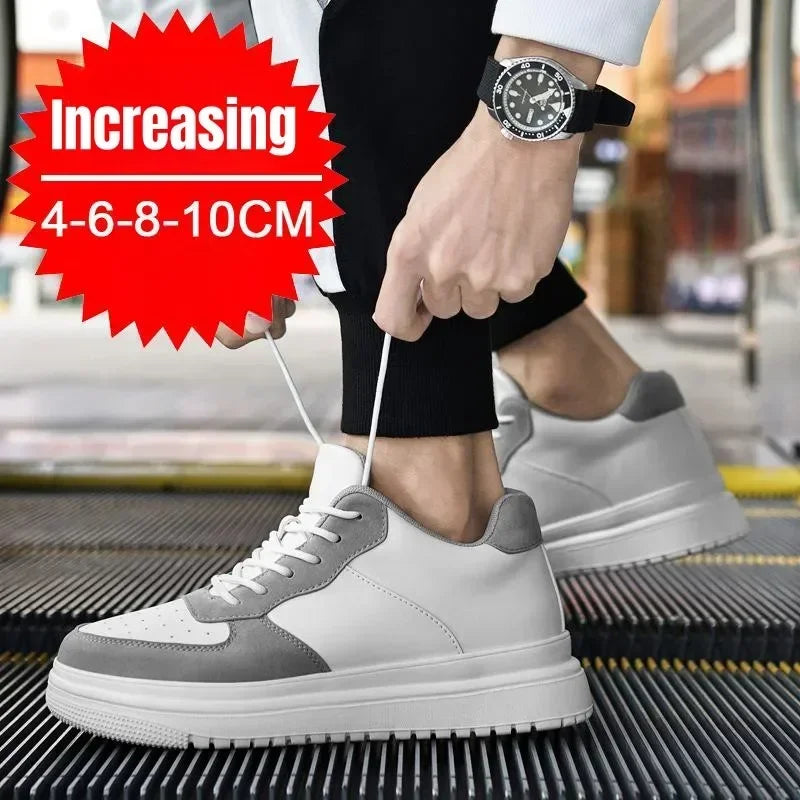 SHOIGHT™ | NEW Height Increasing Shoes for Men, 10cm, Invisible White Elevator Sneakers Perfect if You're Trying to Increase in Height