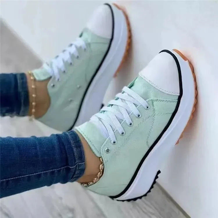 SIREN SHOES™ |2024 Women's Casual Shoes Used Year-Round, Canvas Solid Color, Low Top Perfect for Any Occasion