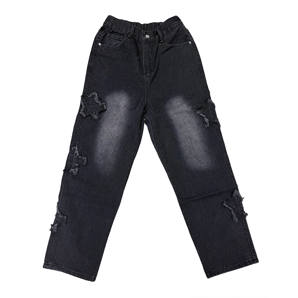 LOOSE AS A GOOSE™ |NEW Y2K Star Patchwork Jeans for Any Gender, Streetwear Y2K Style