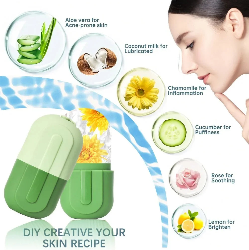 ICELLER™ |Ice Roller for Skin, Silicone Mold, Face Lifting Tool, Eye Facial Massager, Skin Care Tool