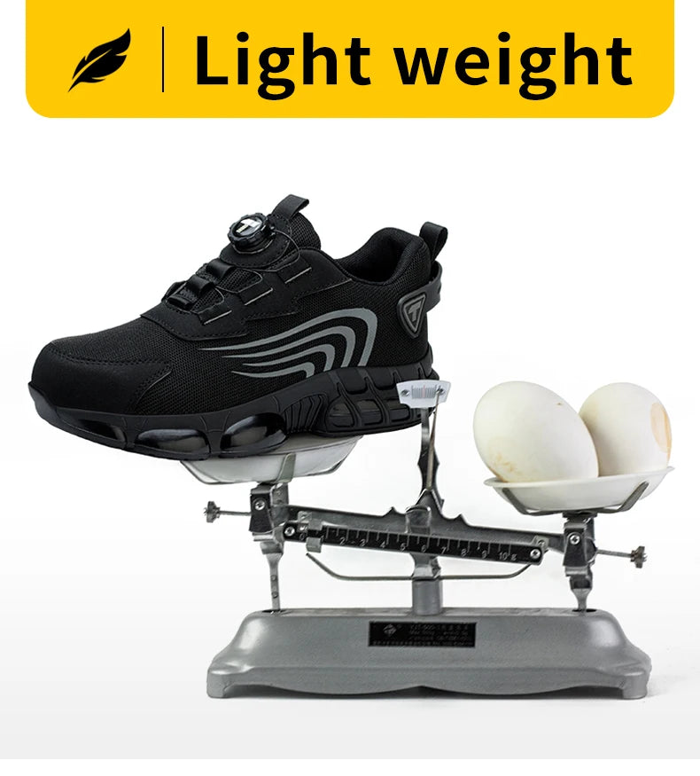 IRONSTEP™ | Men’s Rotary Button Work Shoes – Steel Toe, Anti-Puncture, Lightweight Sport-Style Footwear