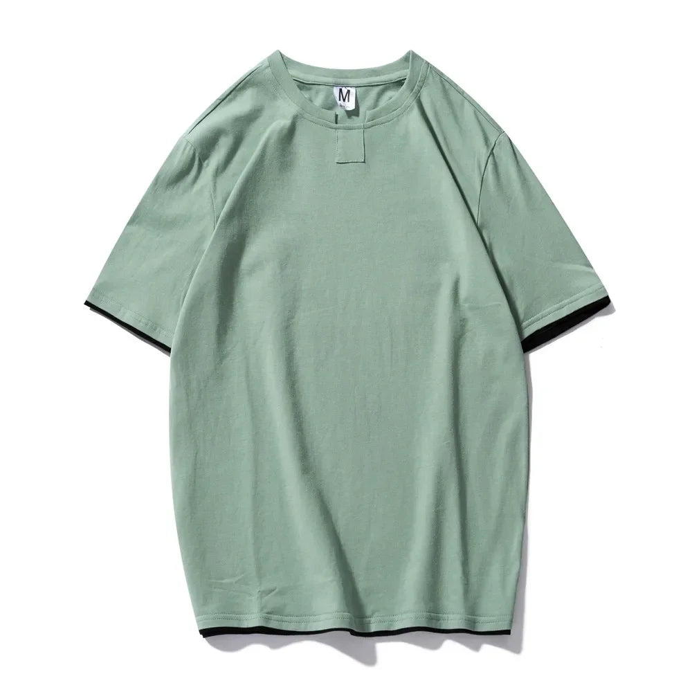 Cotton KB ™️️ New TSHIRT, short sleeve men solid t-shirt o-neck soft solid cotton breathable men t-shirt