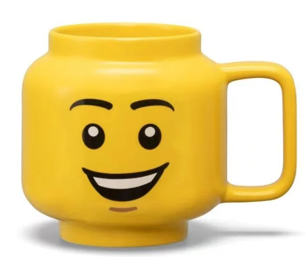 SIPSI LEGO™ Ceramic Mug, White Skeleton, Silly boy, iconic boy, happy boy, winking Girl